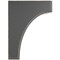 Ekena Millwork 5 1/4"W x 6"D x 8"H Clarksville Wood Vintage Decor Bracket, Black BKTWD05X06X08CVBL - alternate 3
